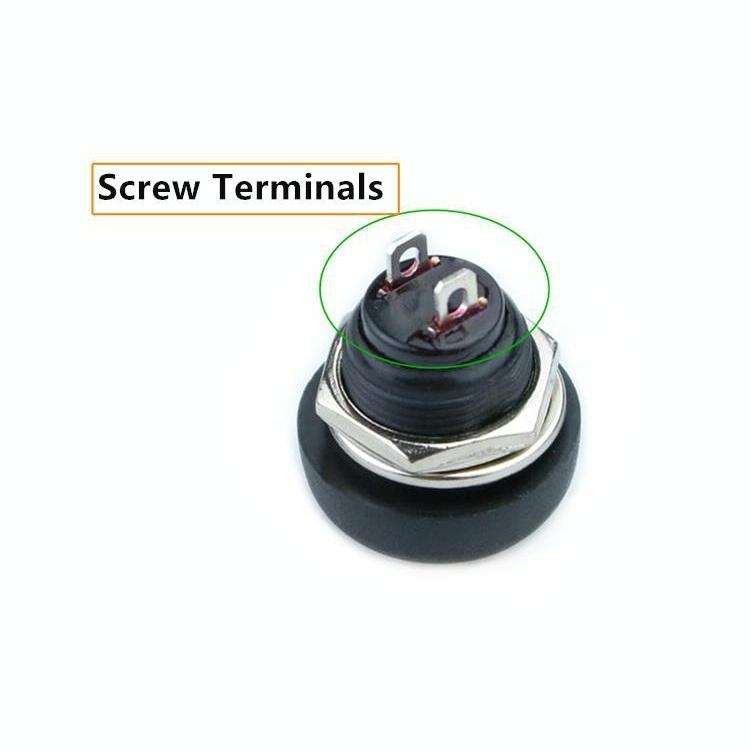 10 PCS Small Waterproof Self-Reset Button Switch(Blue)
