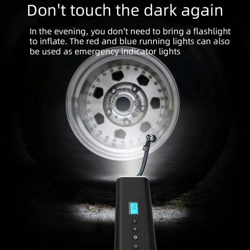 H68 Handheld Mini Wireless Smart Car Inflator Pump Portable Multifunctional Tire Air Pump(Black)