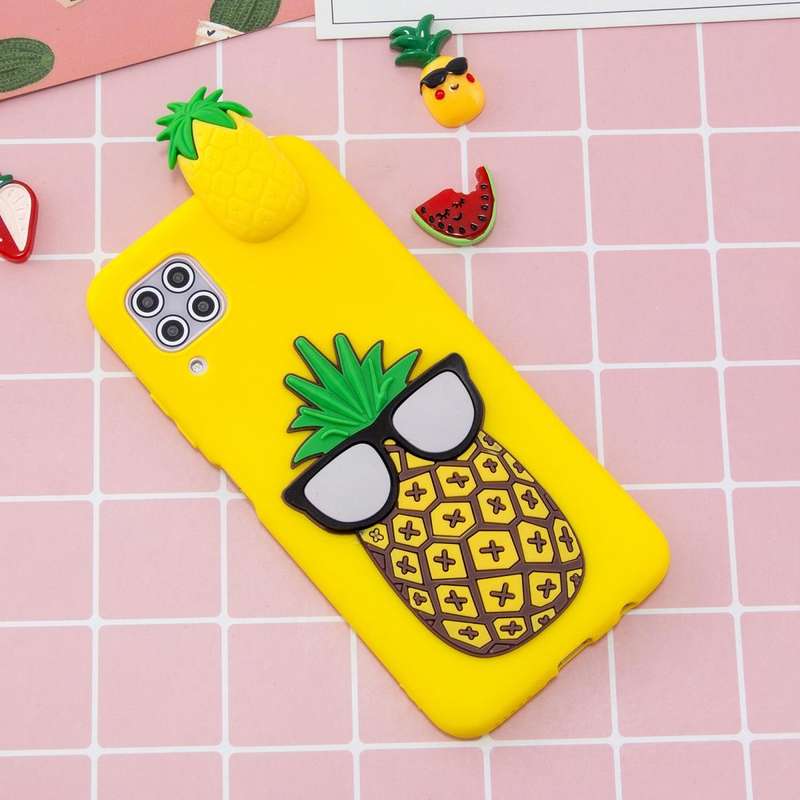 For Huawei P40 Lite Shockproof 3D Lying Cartoon TPU Protective Case(Pineapple)