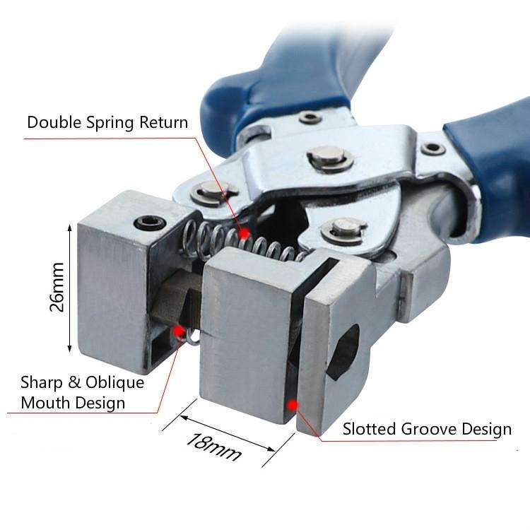 RUITOOL V-shaped Fold Pliers 90 Degree Angle Pliers Clamp Strip Edge Band Strip Pliers(Blue)
