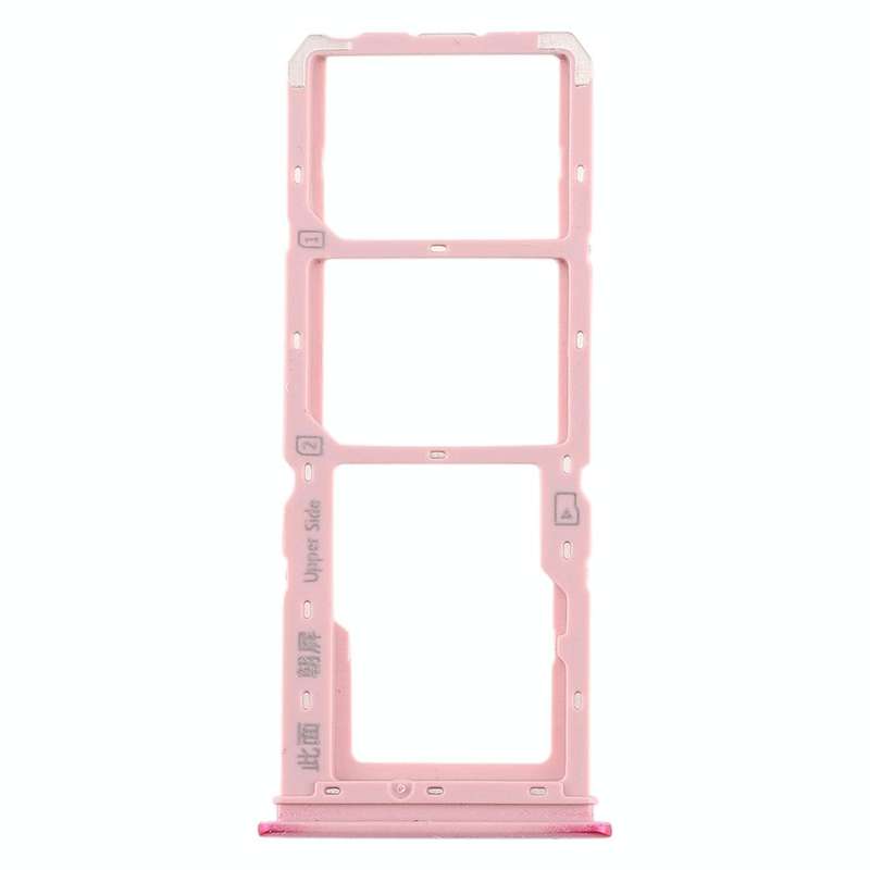 For vivo Y3 SIM Card Tray + SIM Card Tray + Micro SD Card Tray (Red)