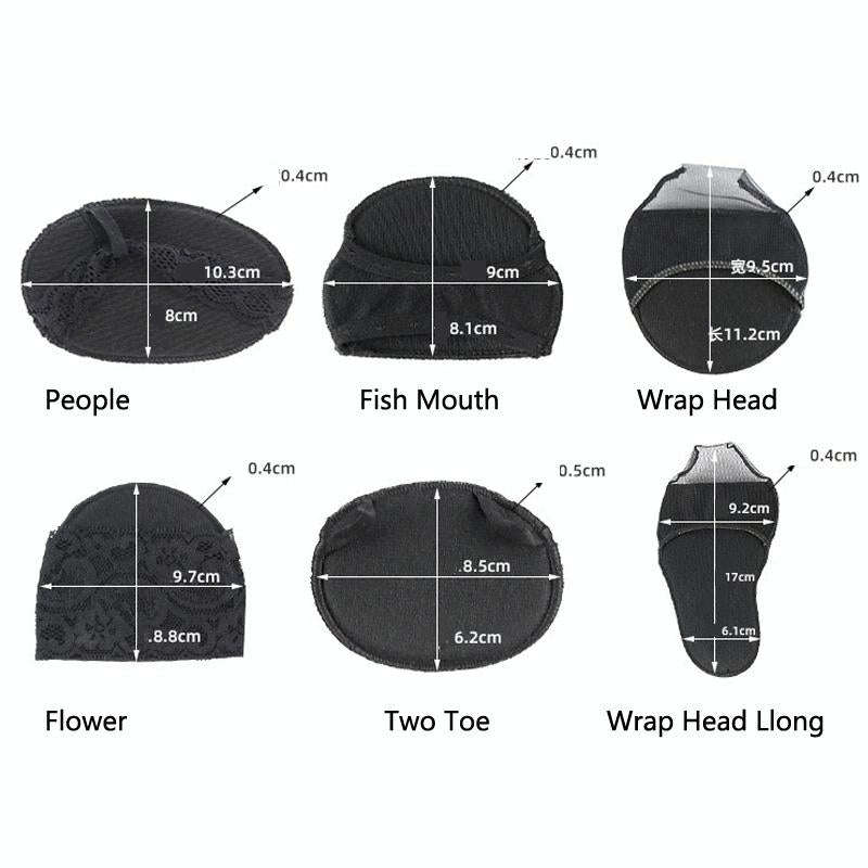 5 Pairs Invisible And Comfortable Sponge Thickened Half Pad Sweat-Absorbent And Breathable Forefo...