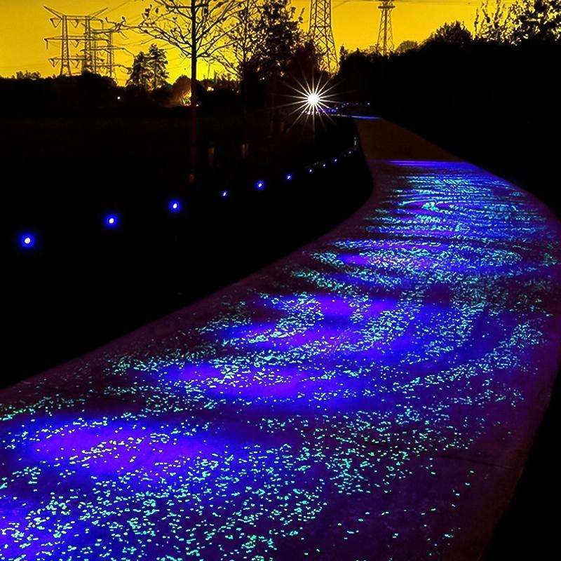 100 PCS Glow in The Dark Garden Pebbles for Walkways & Decoration and Plants Luminous Stones(Dark...