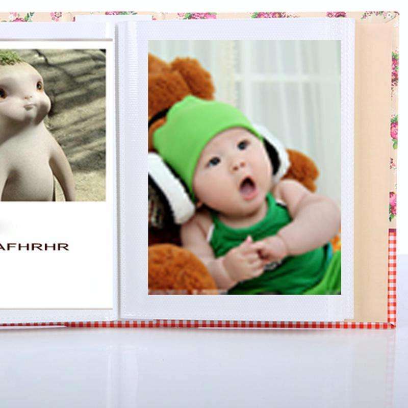 6 inch 100 Sheets 4R Small Floral Flower Pocket Photo Album(Orange)