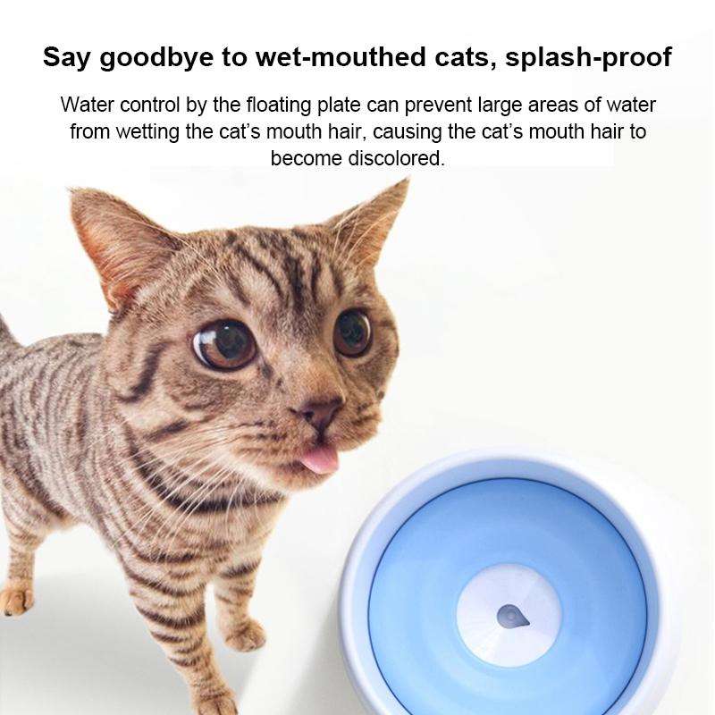 Dog Drinking Water Dog Pot Not Wet Mouth Splash Water Large Capacity Buoyancy Dog ??Bowl(Blue)