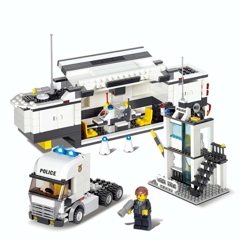 6727 511 PCS Brick Blocks City Police Station Command Vehicle Building Bricks Plastic Blocks Toys...