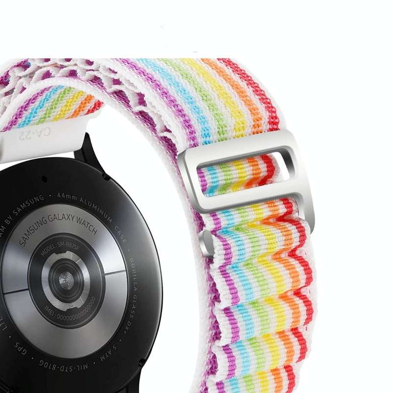 For Garmin Forerunner 255S / Venu 2S Universal Nylon Watch Band(Colorful)