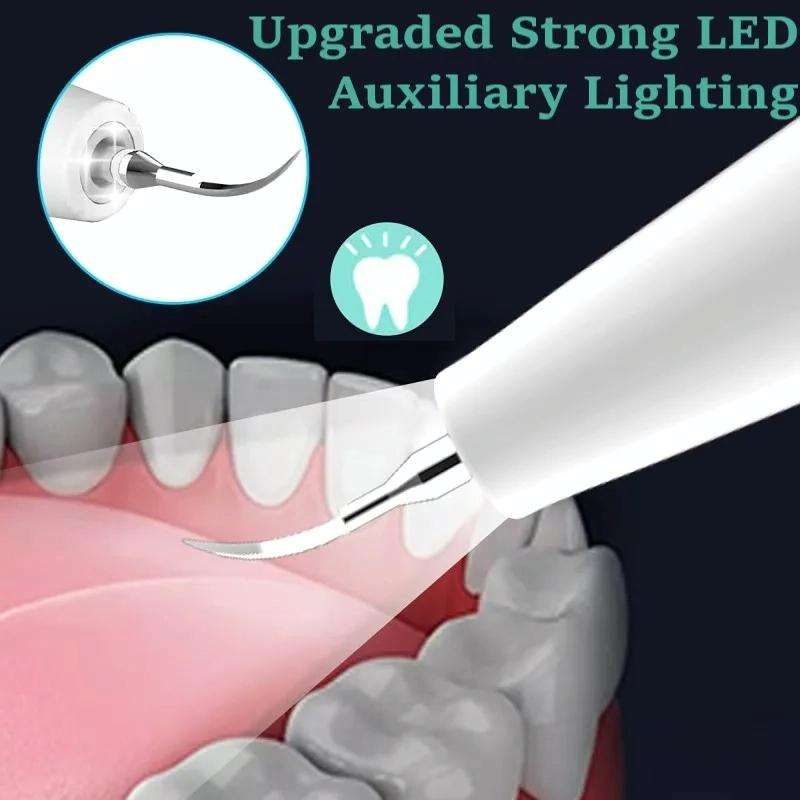 Ultrasonic Electric Dental Scaler Teeth Plaque Cleaner Dental Stone Removal With LED Light, Spec:...