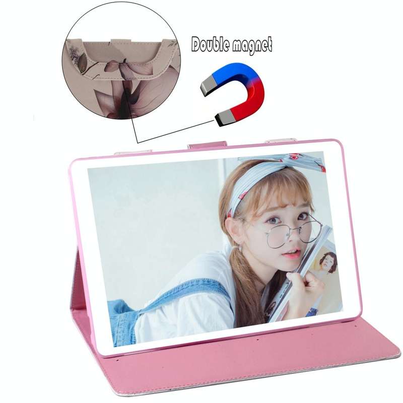 Magnolia Pattern Horizontal Flip Leather Case for Huawei MediaPad M5 Lite 10, with Holder & Card ...
