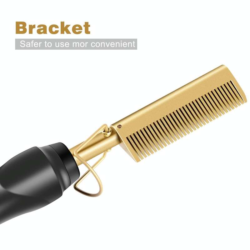 Multifunctional Comb Dry And Wet Dual-Use Curly Hair Straightening Stick Electric Perm Comb EU Pl...