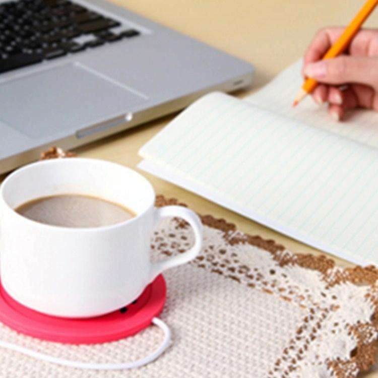 Cartoon PVC Heat Insulation Heating Coaster USB Heating Soft Plastic Coaster
