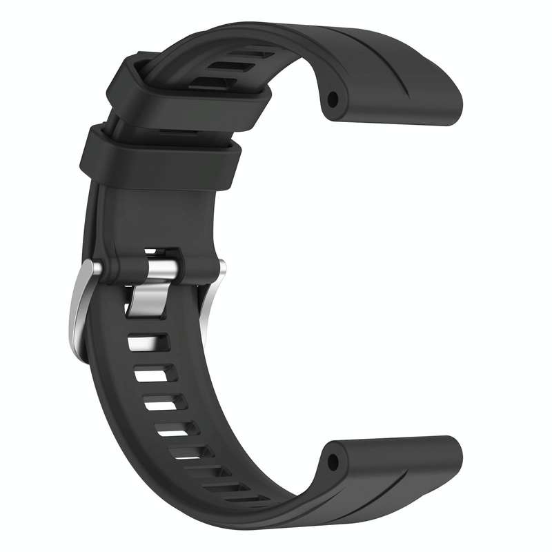 For Garmin Forerunner 945 22mm Solid Color Silicone Watch Band(Black)