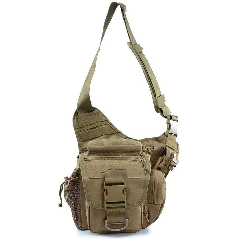 B03 One-Shoulder Messenger Waterproof Oxford Cloth Camera Bag(Brown)