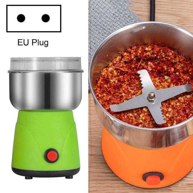 Pepper Stainless Steel Grinding Breaker Coffee Grinder EU Plug(Green)