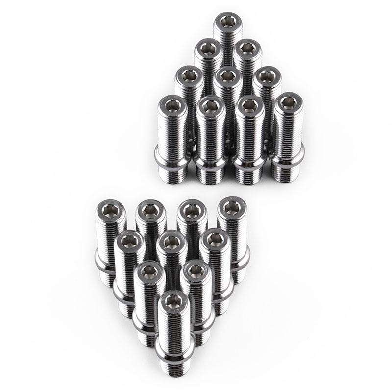 20 PCS 5.8cm Universal Car Modification Extended Wheels Stud Conversion M14x1.25 to M12x1.5 Screw...
