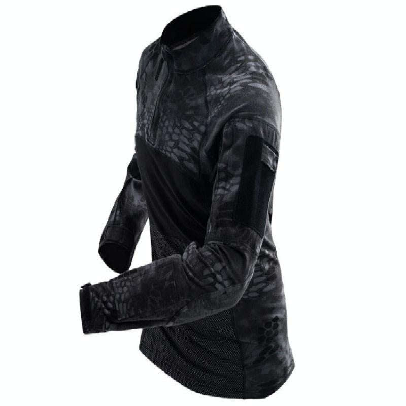 Wearable Long-sleeved Frog Field Suit for Men, Size:XXXL(Black Python)