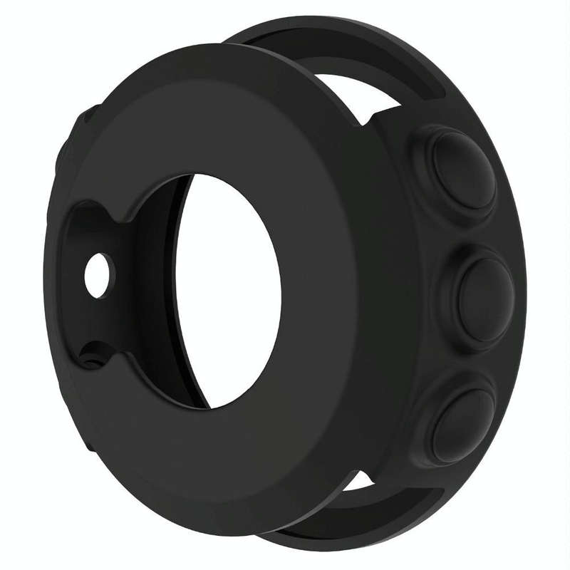 For Garmin Fenix 5S Solid Color Silicone Watch Protective Case(Black)