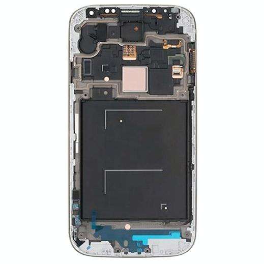 Original LCD Display + Touch Panel with Frame for Galaxy S4 / i9500(White)