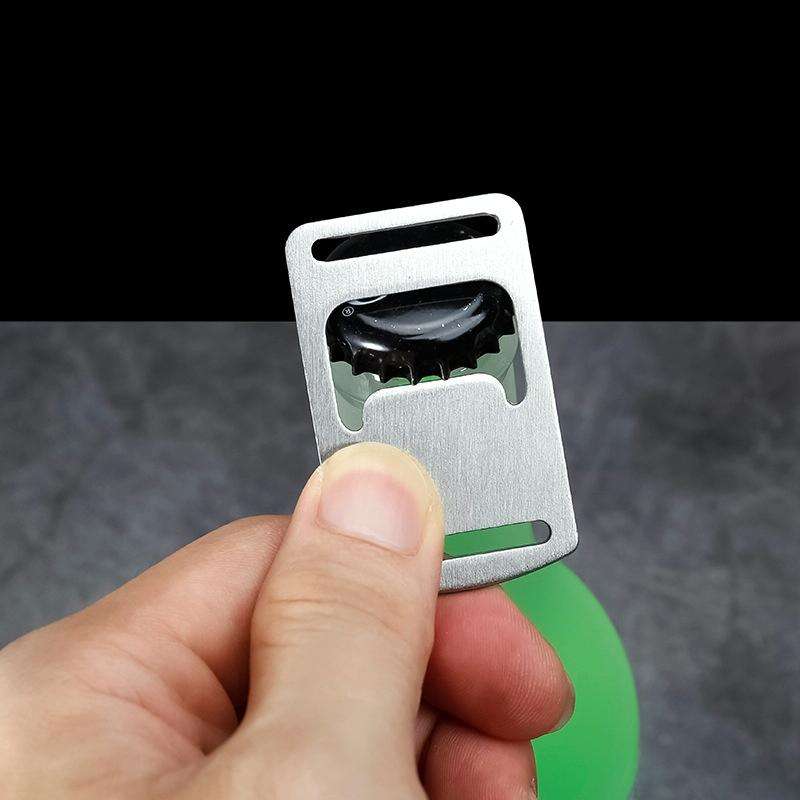 20 PCS Ribbon Bottle Opener Stainless Steel Card Bottle Opener Outdoor Backpack Webbing Buckle La...