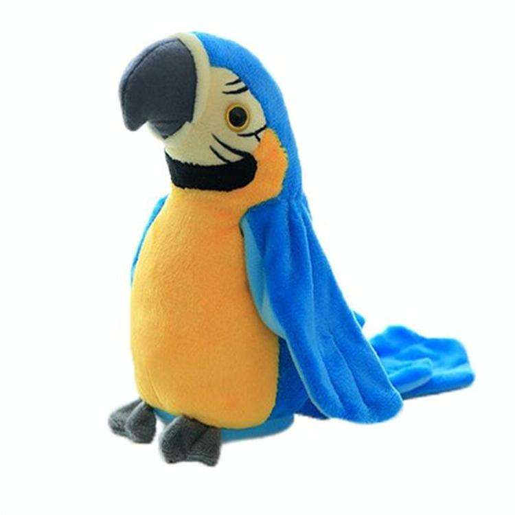 Plush Toy Parrots Recording Talking Parrots Will Twist the Fan Wings Children Toys, Size:Height 1...