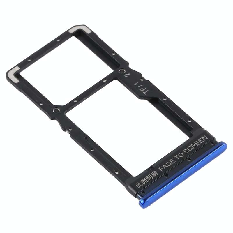 SIM Card Tray + SIM Card Tray / Micro SD Card Tray for Xiaomi Poco X3 / Poco X3 NFC(Blue)