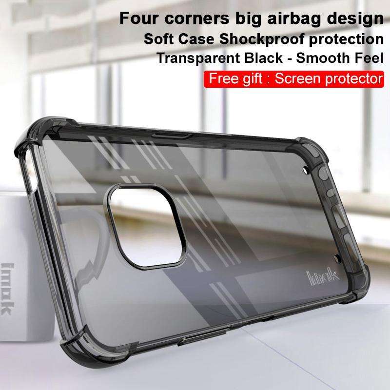For Nokia XR20 IMAK All-inclusive Shockproof Airbag TPU Case with Screen Protector(Transparent Bl...