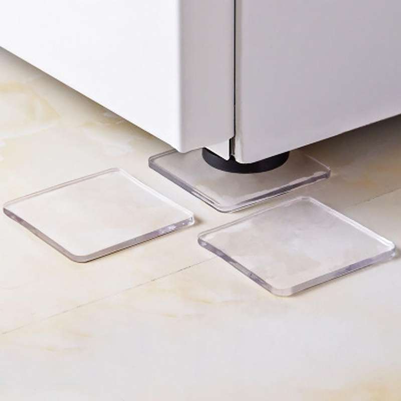 4 PCS Transparent Washing Machine Silicone Pad Anti Vibration Non-Slip Mat Shock Absorbing Pad(70...