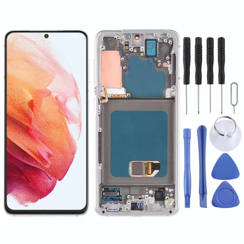 Original Super AMOLED LCD Screen For Samsung Galaxy S21 4G/S21 5G SM-G990 SM-G991 Digitizer Full ...