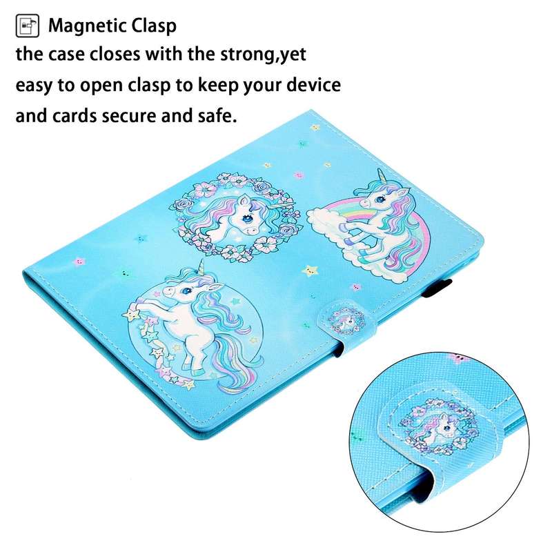 For Lenovo Tab M10 3rd Gen Coloured Drawing Smart Leather Tablet Case(Unicorn)