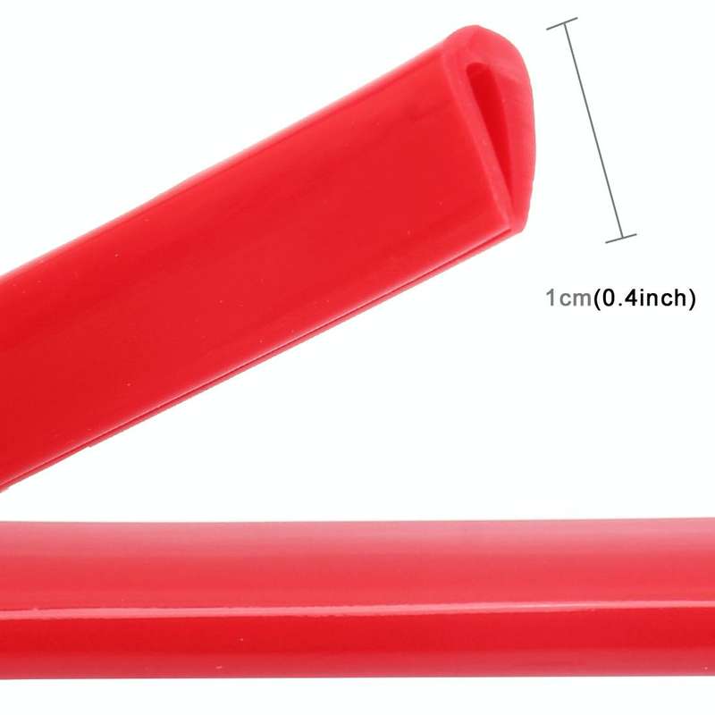 5.6m Car Decorative Strip Rubber Chrome Decoration Strip Door Seal Window Seal(Red)
