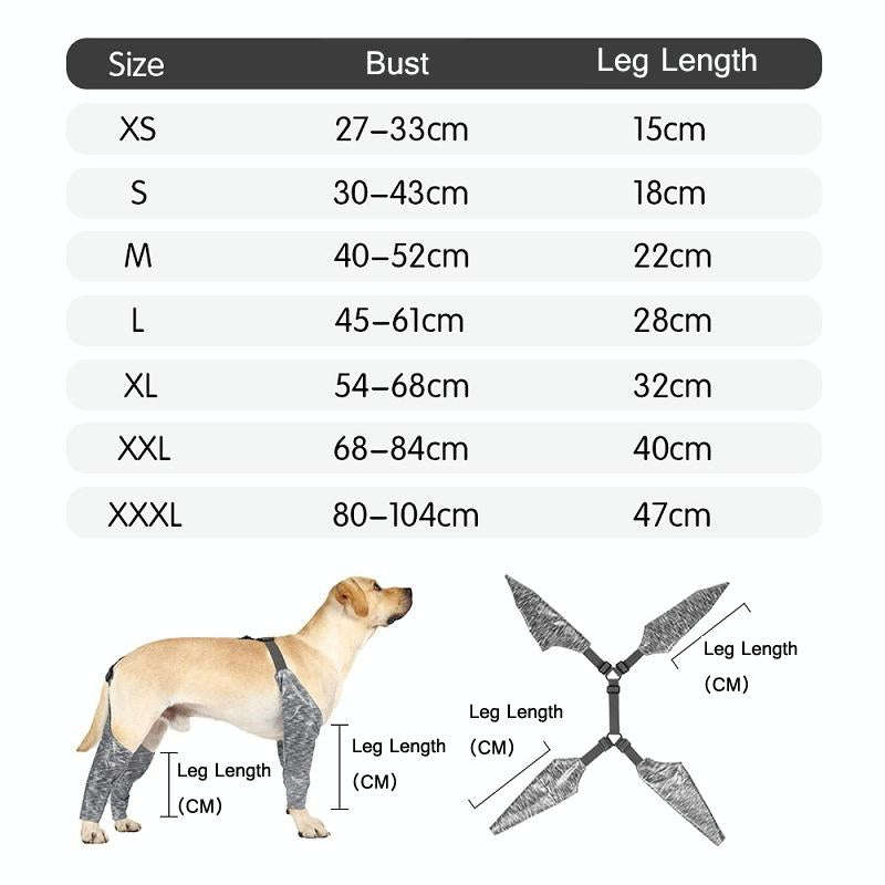 Dog Outdoor Four-Legged Pants Pet Waterproof & Dirt-Proof Sling Leg Cover, Size: XXL(Gray)