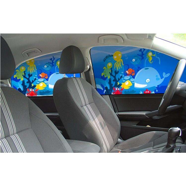 Car Cartoon Magnetic Sunshade Sunscreen Telescopic Collapsible Sunshield, Size:Rear Square(Rabbit)