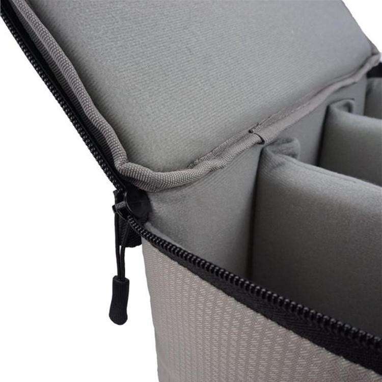 Water-resistant DSLR Padded insert Case Waterproof Zipper Removable Partition Camera Bags(Light G...