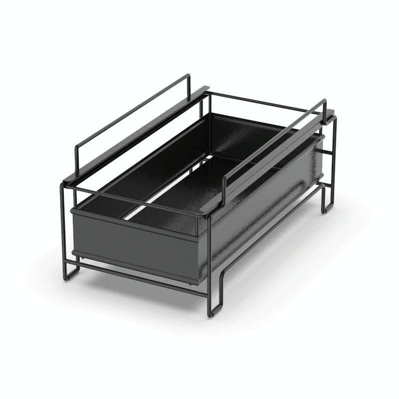 Kitchen Countertop Under Sink Spice Racks Can Be Stacked With Multi-Layer Pull-Out Storage Wrough...