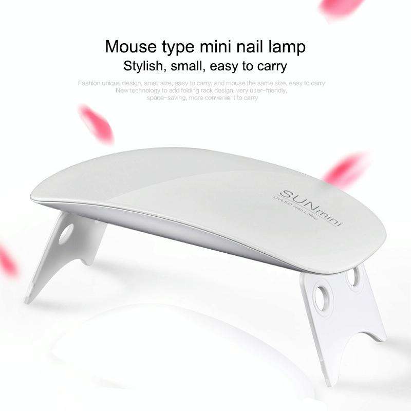 SUN mini 2 6W UV + LED USB Nail Lamp Fingernail Gel Curing Dryer(White)