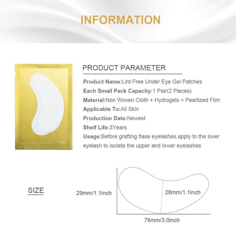 50 PCS Paper Patches Eyelash Under Eye Pads Lash Eyelash Extension Paper Patches Eye Tips Sticker...