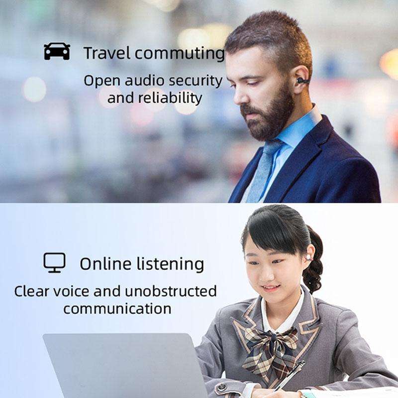 M-S8 Wireless Stereo Single Ear Clip-on Bluetooth Earphone(Pink)