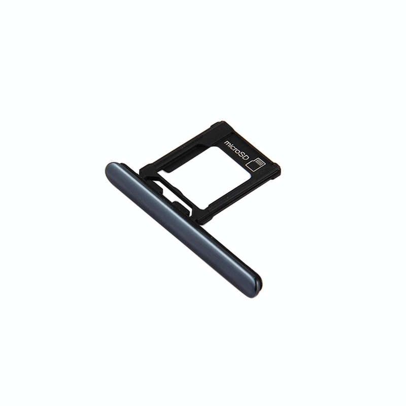 Micro SD Card Tray + Card Slot Port Dust Plug for Sony Xperia XZ Premium (Single SIM Version)(Black)
