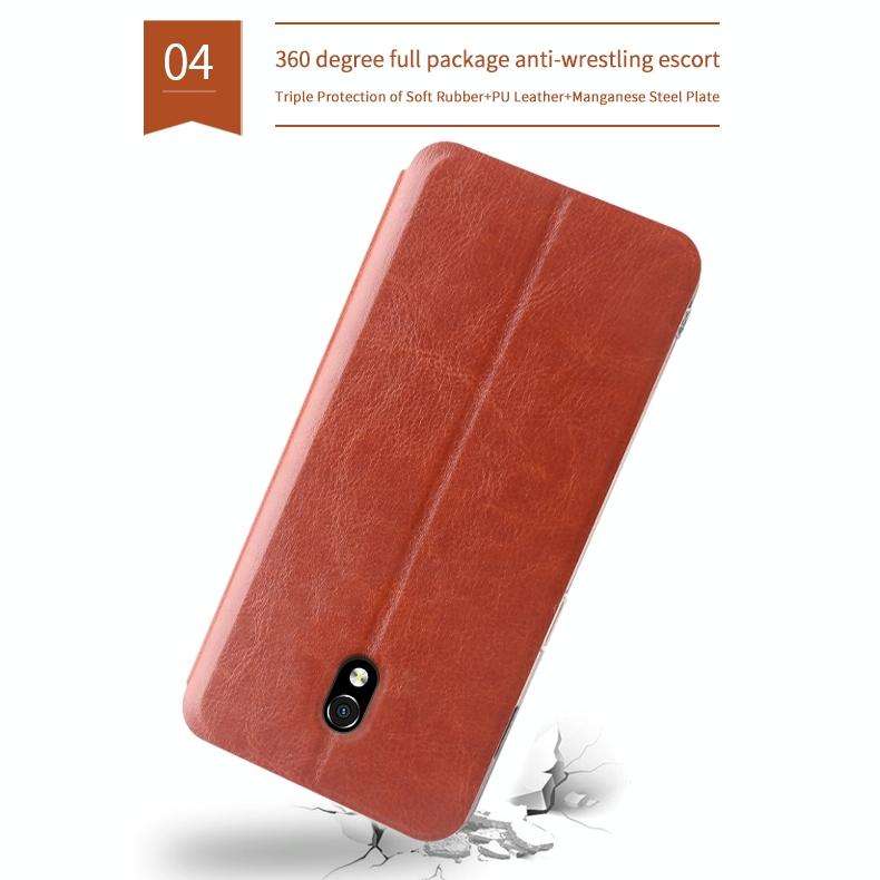 For Xiaomi RedMi 8A MOFI Rui Series Classical Leather Flip Leather Case With Bracket Embedded Ste...