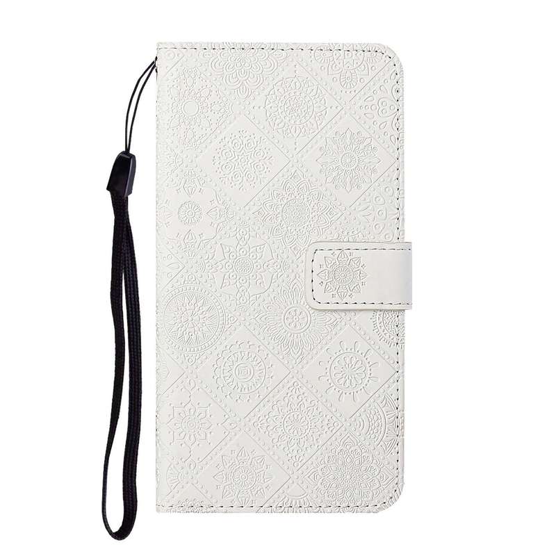 For Samsung Galaxy S20 FE Ethnic Style Embossed Pattern Horizontal Flip Leather Case with Holder ...