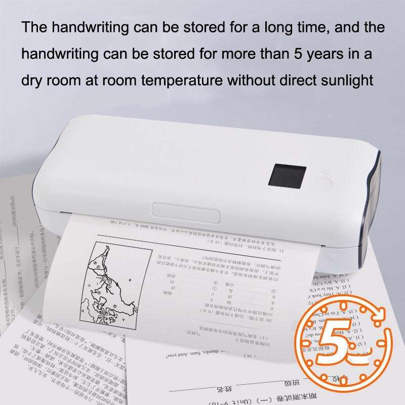 Home Small Phone Office Wireless Wrong Question Paper Student Portable Thermal Printer, Style: Bl...