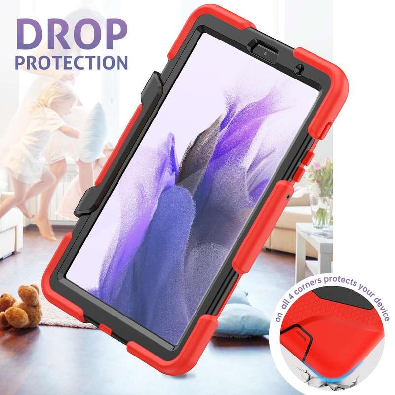 For Samsung Galaxy A7 Lite 8.7 2021 T220 / T225 Shockproof Colorful Silicon + PC Protective Case ...