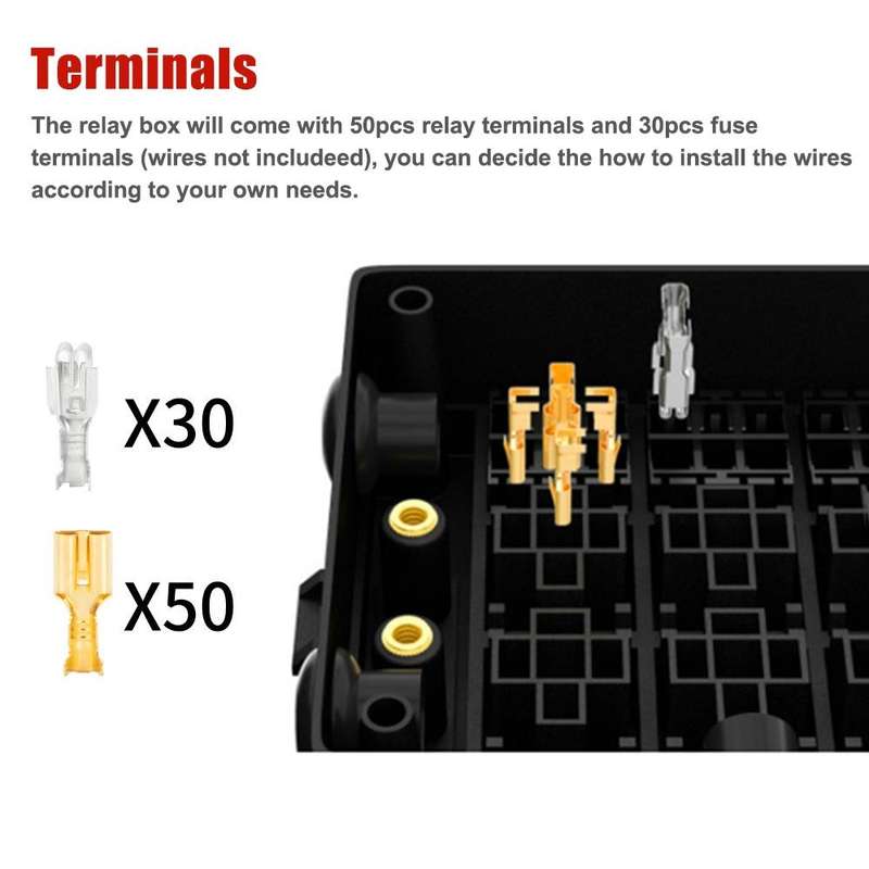 12V Car Multi-Way Relay Fuse Box 15 Way Fuse Holder