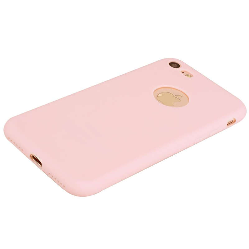 For iPhone SE 2022 / SE 2020 / 8 / 7 Candy Color TPU Case(Pink)
