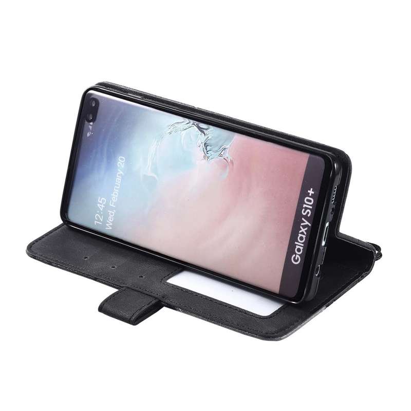 For Samsung Galaxy S10 Plus Skin Feel Splicing Horizontal Flip Leather Case with Holder & Card Sl...