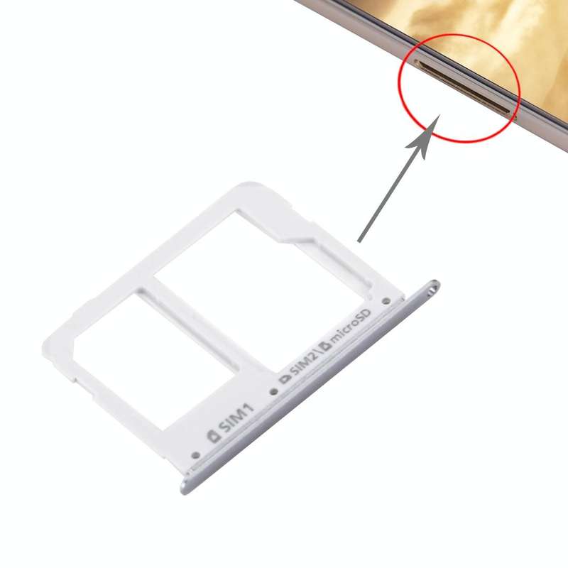 For Galaxy C7 / C7000 SIM Card Tray + Micro SD / SIM Card Tray (Grey)