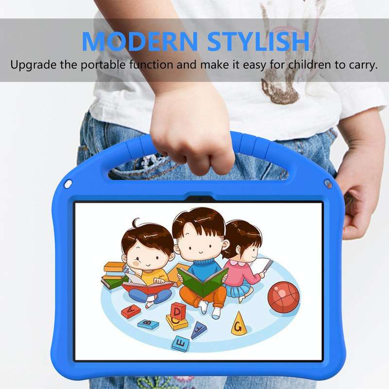 For Blackview Tab 80 10.1 2023 EVA Shockproof Tablet Case with Holder(Blue)