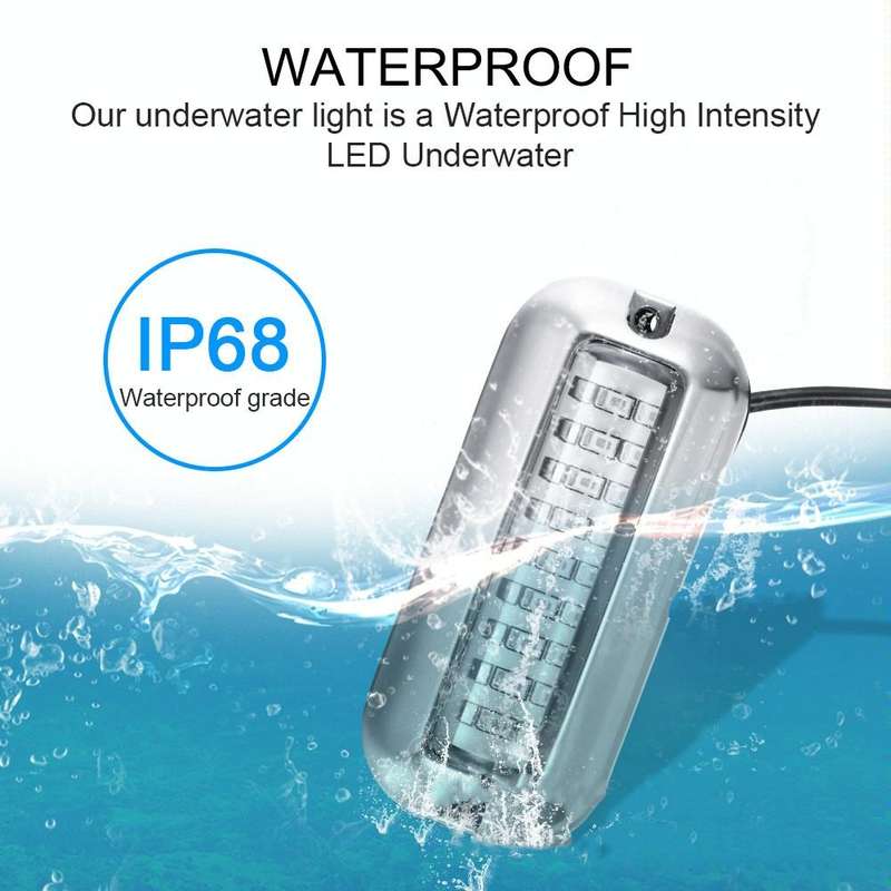 2 PCS MK-027 Ship / Yacht 10-30V 27LEDs Waterproof Stainless Steel Underwater Light(Red Light)