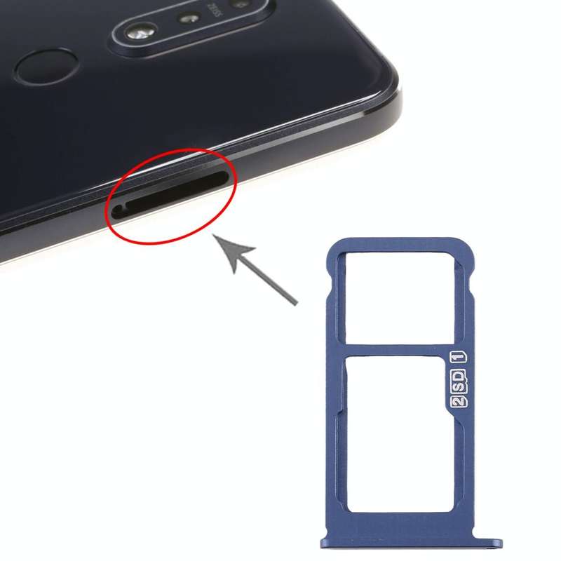 SIM Card Tray + SIM Card Tray / Micro SD Card Tray for Nokia 7.1 / TA-1100 TA-1096 TA-1095 TA-108...