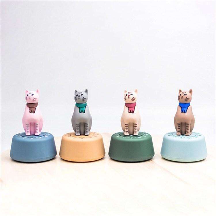 Cartoon Cat Shape Countdown Timer Student Learning Time Manager Kitchen Timer Mechanical Reminder...